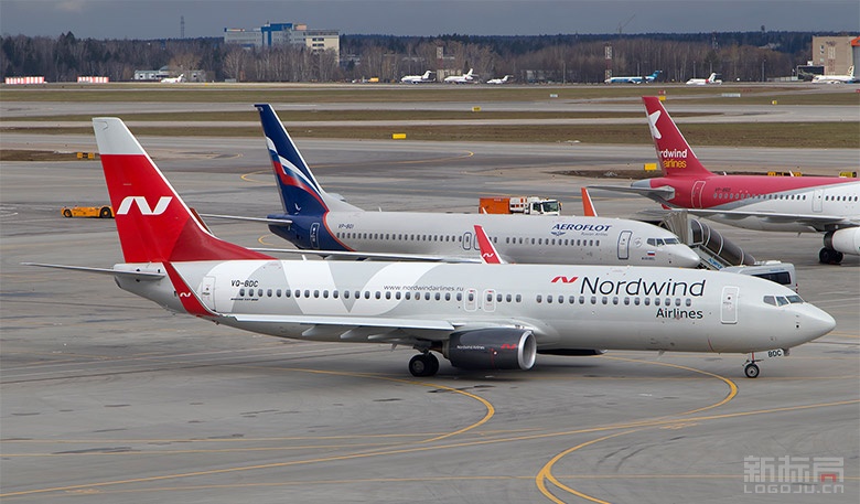 北風航空公司Nordwind Airlines新標志logo